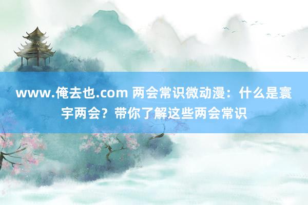 www.俺去也.com 两会常识微动漫：什么是寰宇两会？带你了解这些两会常识