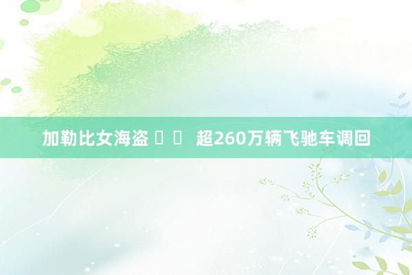 加勒比女海盗 		 超260万辆飞驰车调回