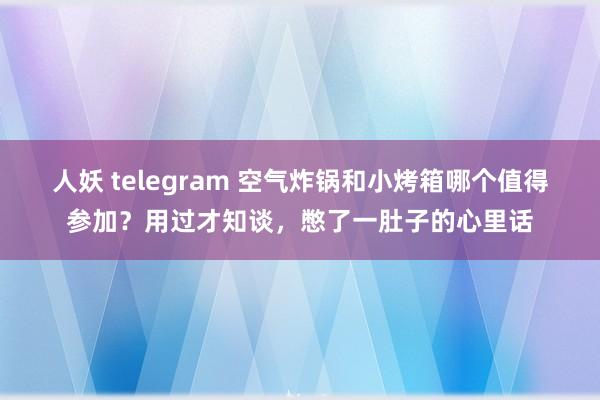 人妖 telegram 空气炸锅和小烤箱哪个值得参加？用过才知谈，憋了一肚子的心里话