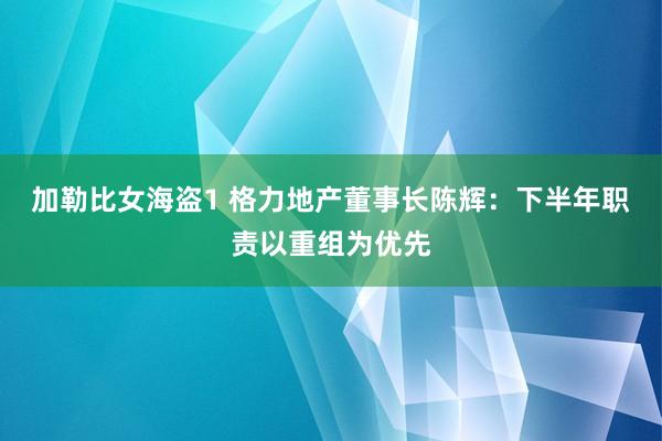 加勒比女海盗1 格力地产董事长陈辉：下半年职责以重组为优先