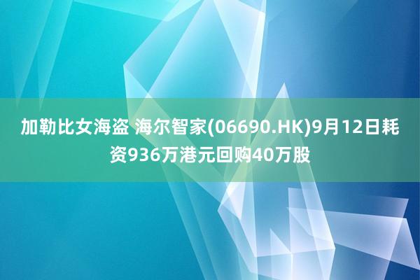 加勒比女海盗 海尔智家(06690.HK)9月12日耗资936万港元回购40万股