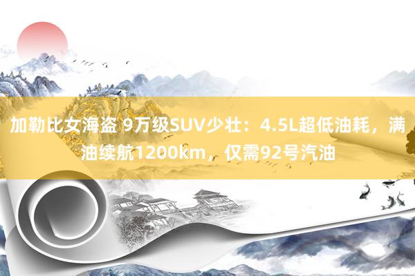 加勒比女海盗 9万级SUV少壮：4.5L超低油耗，满油续航1200km，仅需92号汽油