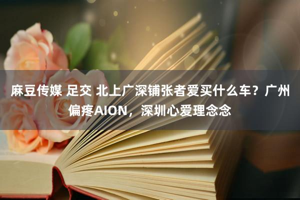 麻豆传媒 足交 北上广深铺张者爱买什么车？广州偏疼AION，深圳心爱理念念