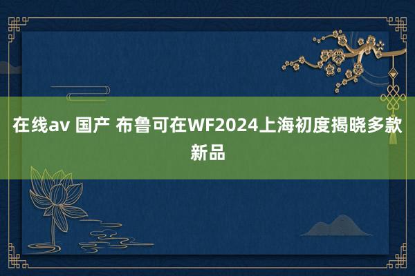 在线av 国产 布鲁可在WF2024上海初度揭晓多款新品