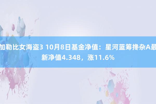 加勒比女海盗3 10月8日基金净值：星河蓝筹搀杂A最新净值4.348，涨11.6%