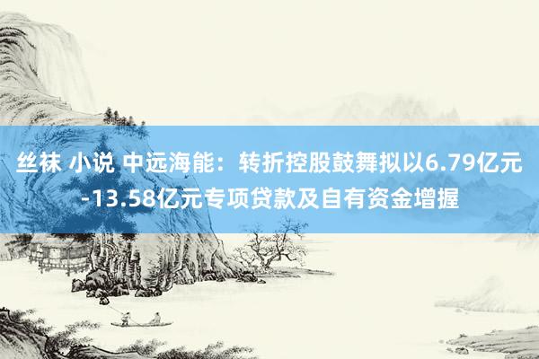 丝袜 小说 中远海能：转折控股鼓舞拟以6.79亿元-13.58亿元专项贷款及自有资金增握