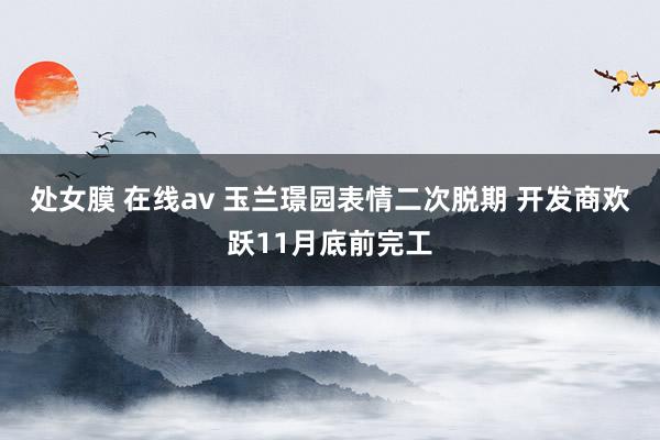 处女膜 在线av 玉兰璟园表情二次脱期 开发商欢跃11月底前完工