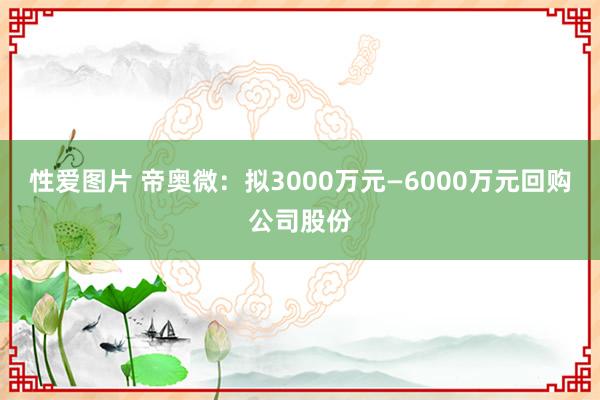 性爱图片 帝奥微：拟3000万元—6000万元回购公司股份