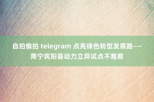 自拍偷拍 telegram 点亮绿色转型发展路——南宁宾阳县动力立异试点不雅察