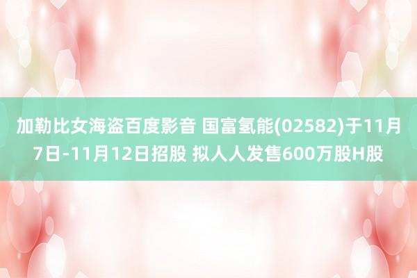 加勒比女海盗百度影音 国富氢能(02582)于11月7日-11月12日招股 拟人人发售600万股H股