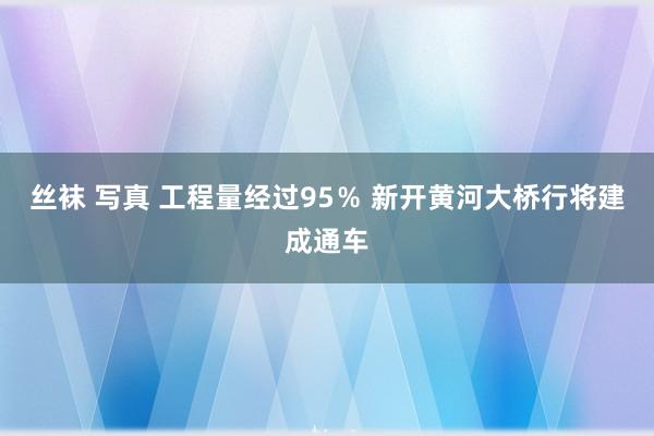 丝袜 写真 工程量经过95％ 新开黄河大桥行将建成通车