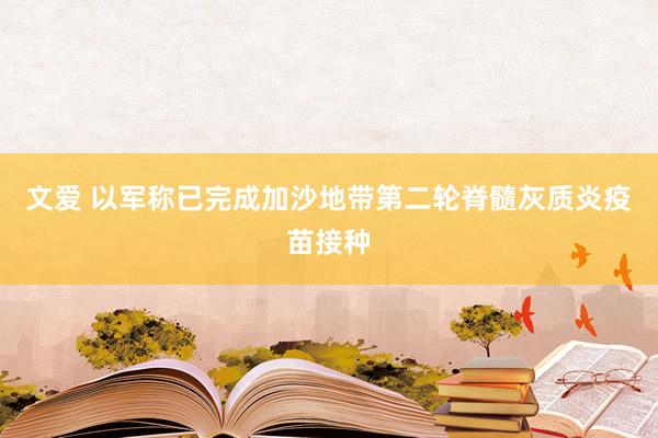 文爱 以军称已完成加沙地带第二轮脊髓灰质炎疫苗接种