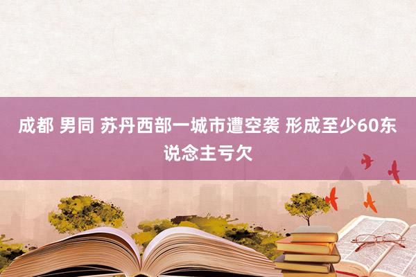 成都 男同 苏丹西部一城市遭空袭 形成至少60东说念主亏欠