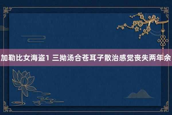 加勒比女海盗1 三拗汤合苍耳子散治感觉丧失两年余