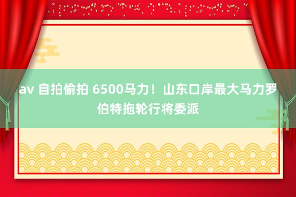 av 自拍偷拍 6500马力！山东口岸最大马力罗伯特拖轮行将委派