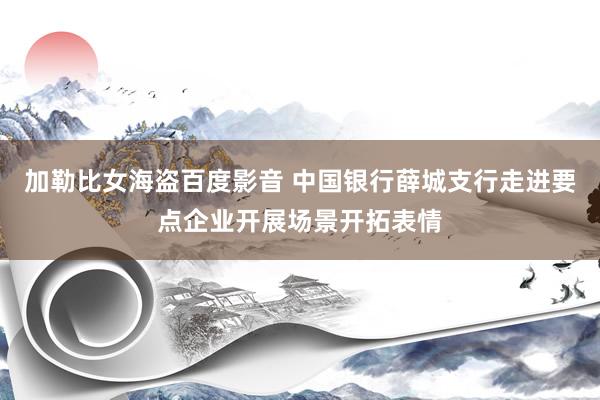 加勒比女海盗百度影音 中国银行薛城支行走进要点企业开展场景开拓表情