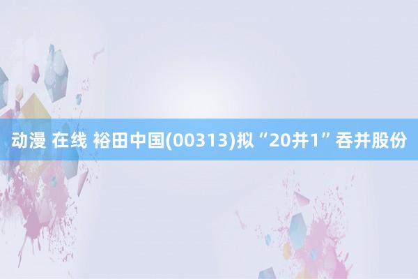 动漫 在线 裕田中国(00313)拟“20并1”吞并股份