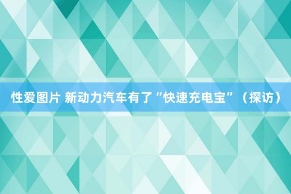 性爱图片 新动力汽车有了“快速充电宝”（探访）