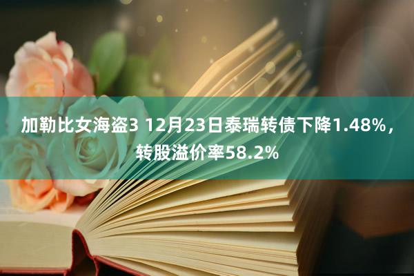 加勒比女海盗3 12月23日泰瑞转债下降1.48%，转股溢价率58.2%