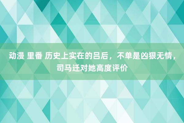 动漫 里番 历史上实在的吕后，不单是凶狠无情，司马迁对她高度评价