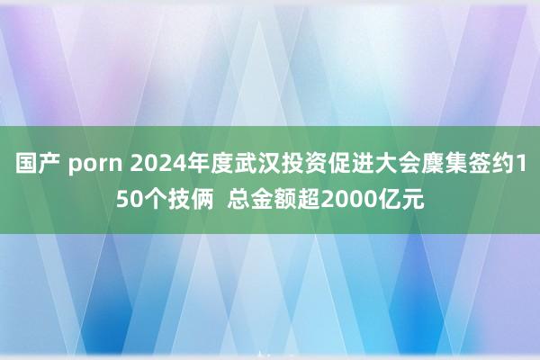 国产 porn 2024年度武汉投资促进大会麇集签约150个技俩  总金额超2000亿元