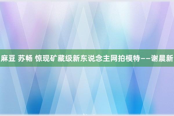 麻豆 苏畅 惊现矿藏级新东说念主网拍模特——谢晨新