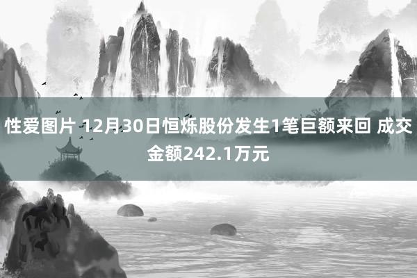 性爱图片 12月30日恒烁股份发生1笔巨额来回 成交金额242.1万元