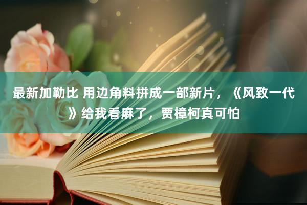 最新加勒比 用边角料拼成一部新片，《风致一代》给我看麻了，贾樟柯真可怕