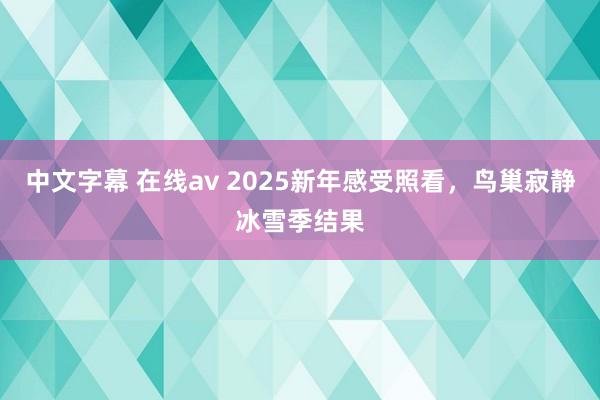 中文字幕 在线av 2025新年感受照看，鸟巢寂静冰雪季结果