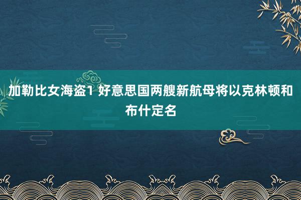 加勒比女海盗1 好意思国两艘新航母将以克林顿和布什定名