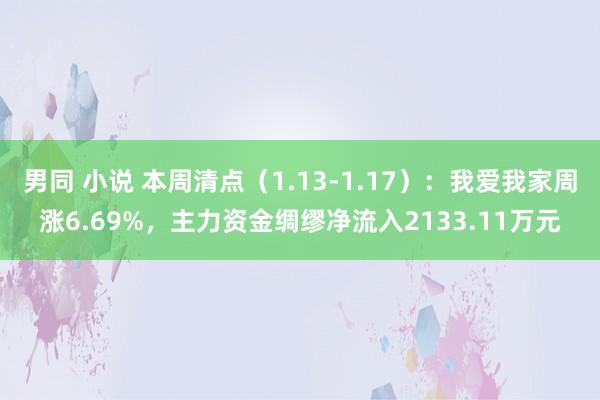 男同 小说 本周清点（1.13-1.17）：我爱我家周涨6.69%，主力资金绸缪净流入2133.11万元