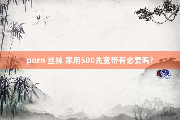 porn 丝袜 家用500兆宽带有必要吗?